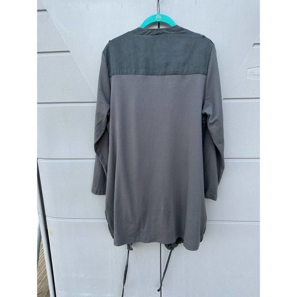 Carolina Belle Montreal Olive Open Front Draped Shackit Duster Jacket Sz 1X - Picture 7 of 11